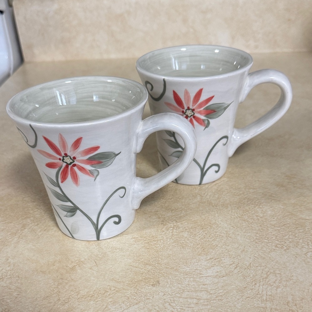 Pfaltzgraff Prairie Bloom Coffee Mugs- Set of 2